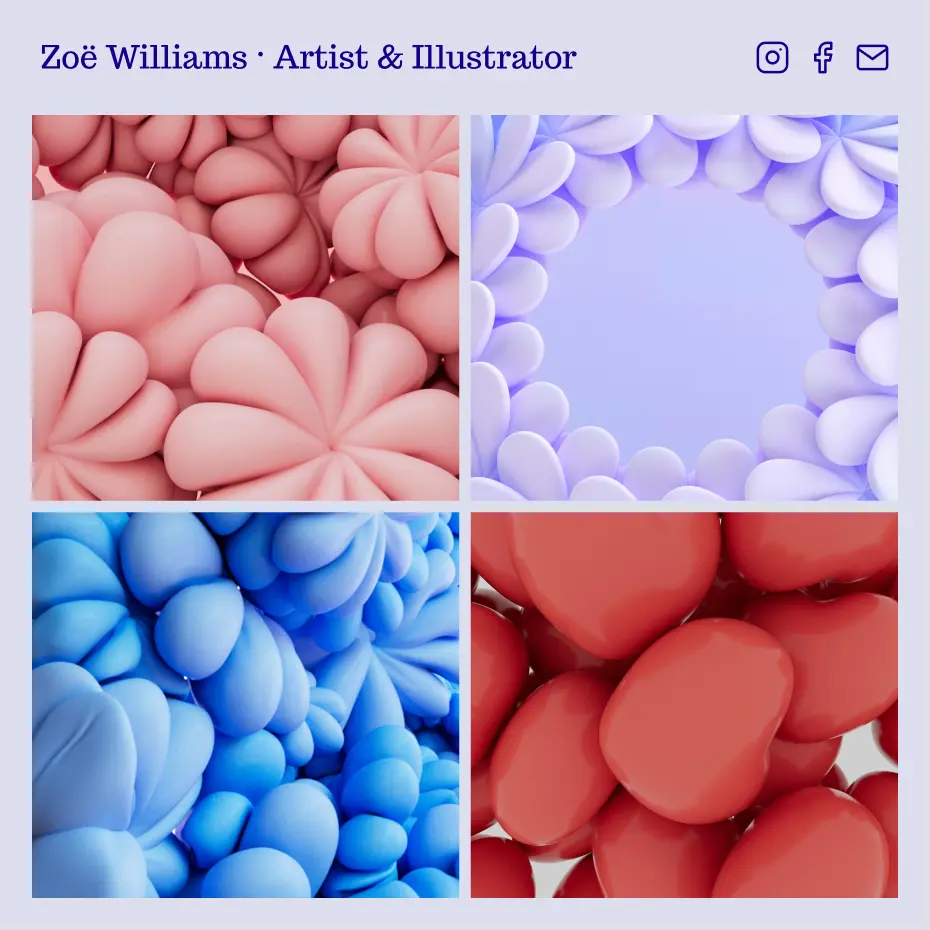 Del din kunst på sociale medier Del din kunst på sociale medier