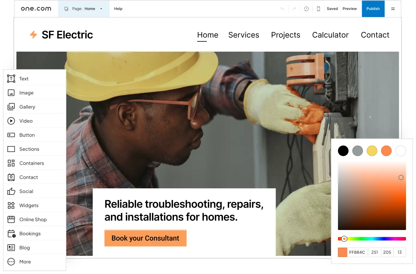 A professional website for